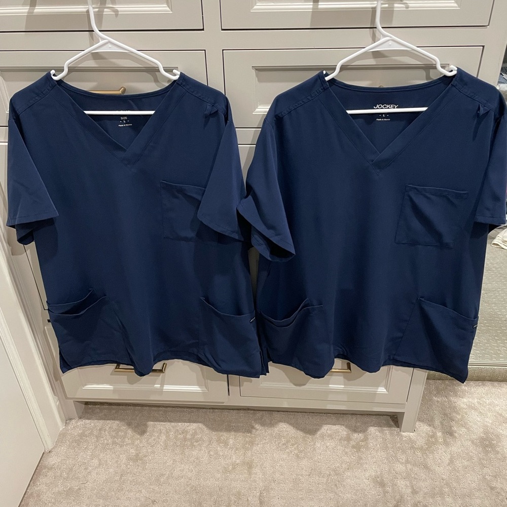 Jockey Deep Blue V-Neck Scrub Tops